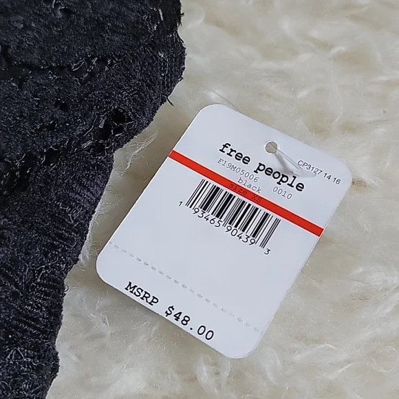 NEW! Free People Intimately Fp Celine Longline Lace Bralette Black - Picture 4 of 9